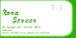 nora streer business card
